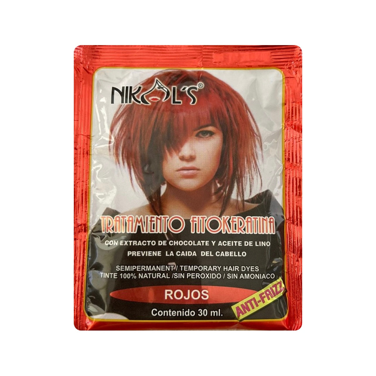 Matizante tratamiento fitokeratina rojo Nikols 30 ml