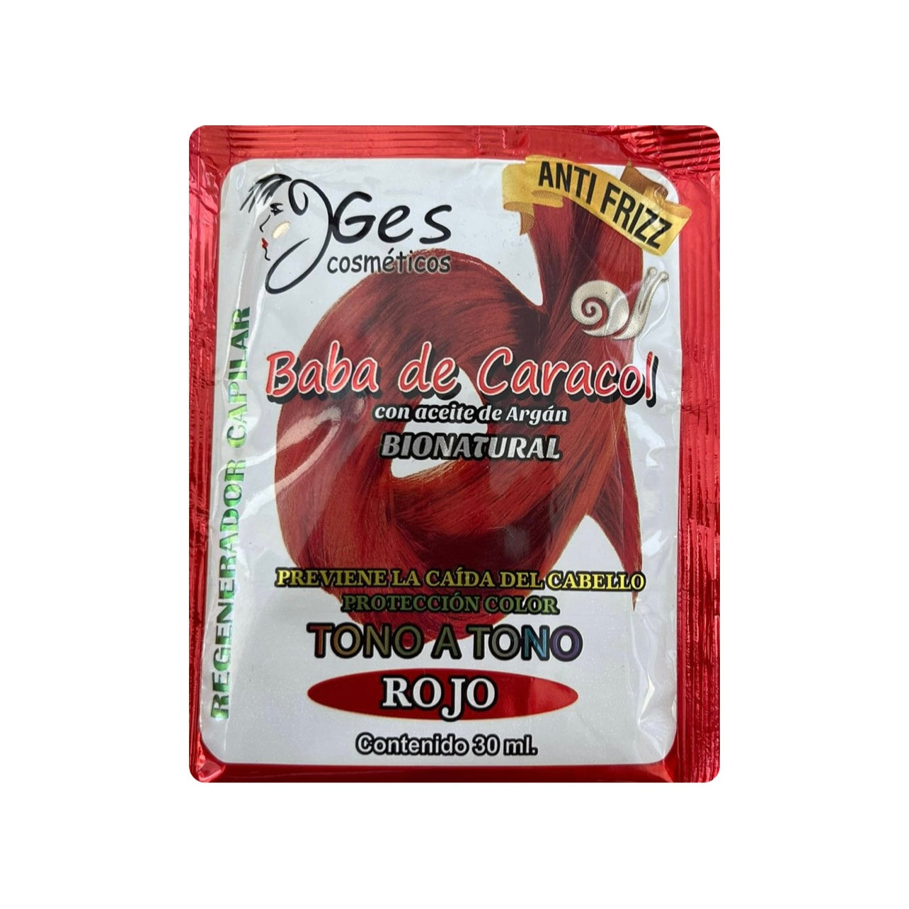 Matizante tono sobre tono rojo baba de caracol Gess 30 ml