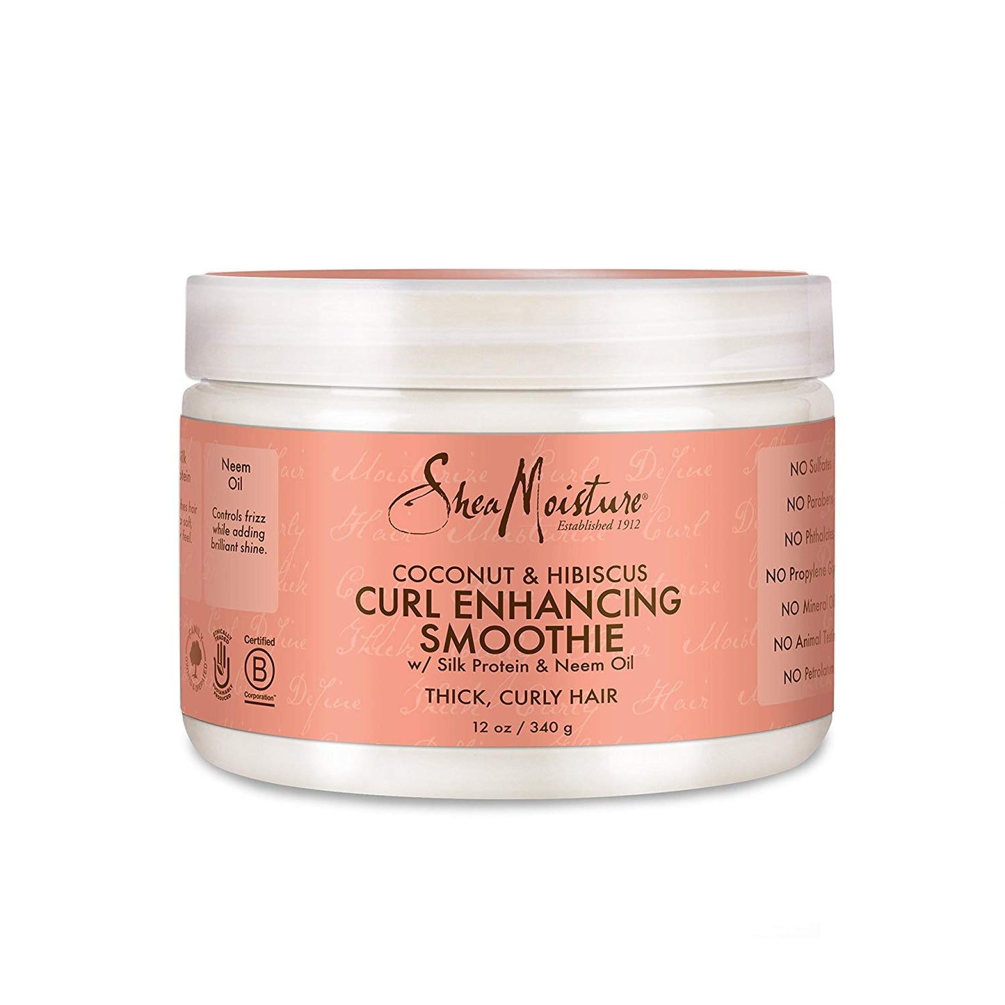 Smoothie de coco para cabello churco - Coconut & hibiscus Curl - Shea moisture 340 g