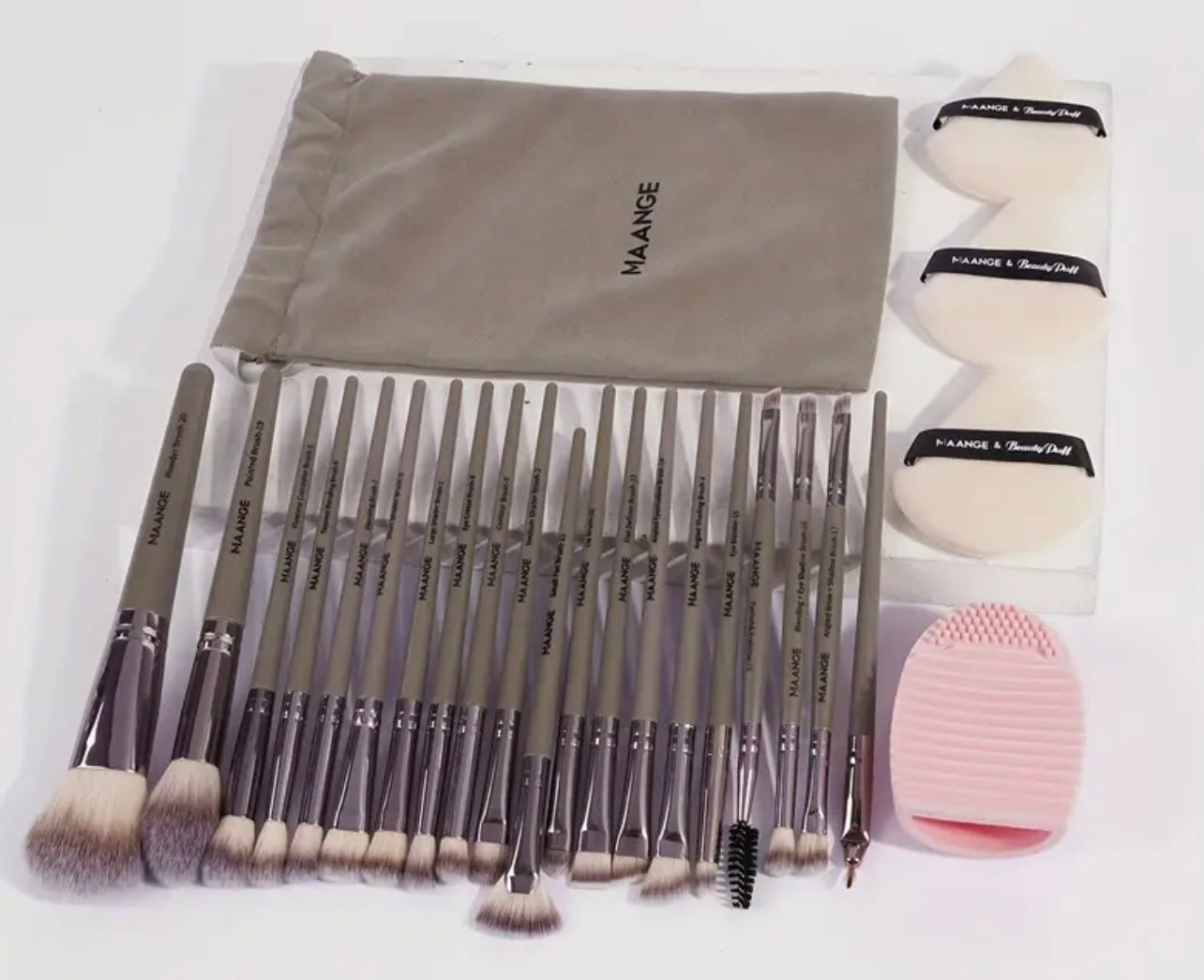Kit de 20 brochas de maquillaje y accesorios