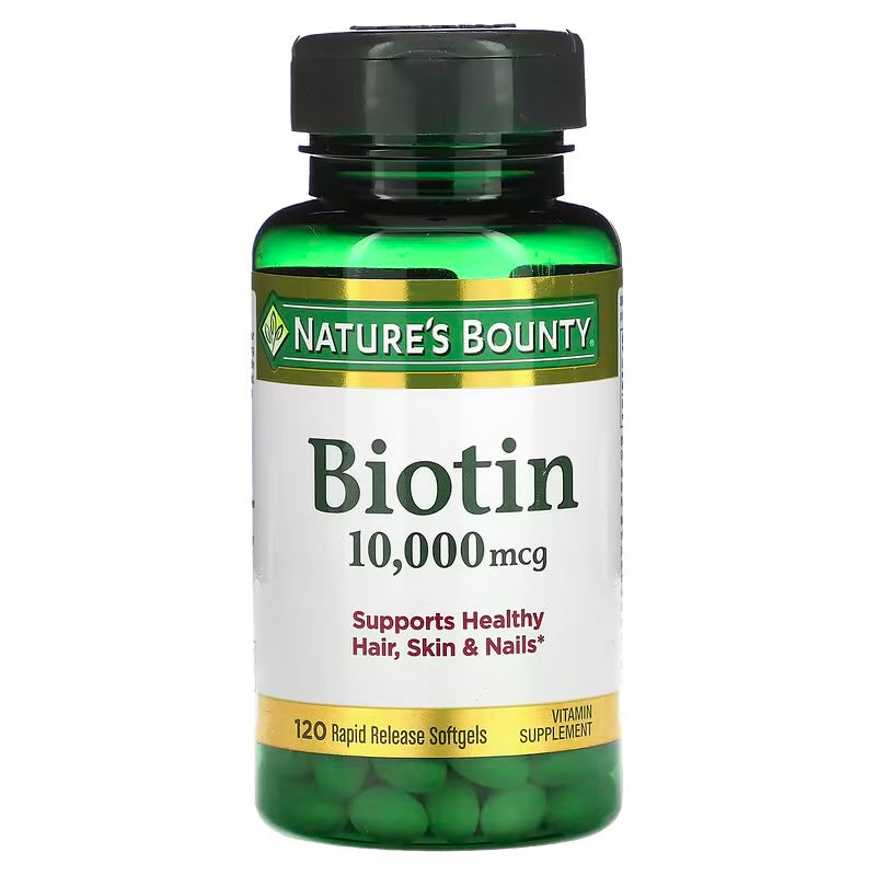 Biotina Nature’s Bounty 10,000 mcg 120 cápsulas