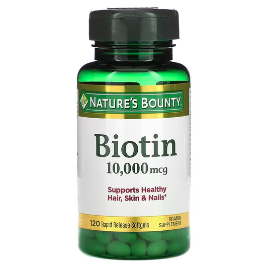 Biotina Nature’s Bounty 10,000 mcg 120 cápsulas
