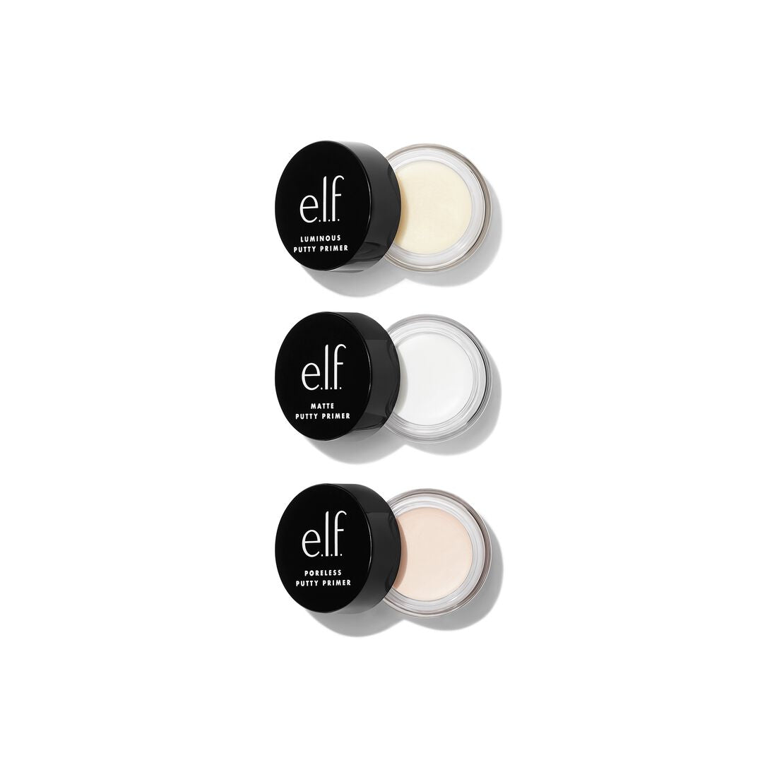 Putty primer trio- Set de primer mate, luminoso y poros elf