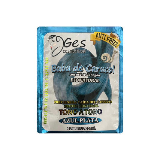 Matizante tono a tono azul plata Baba de caracol Gess 30 ml