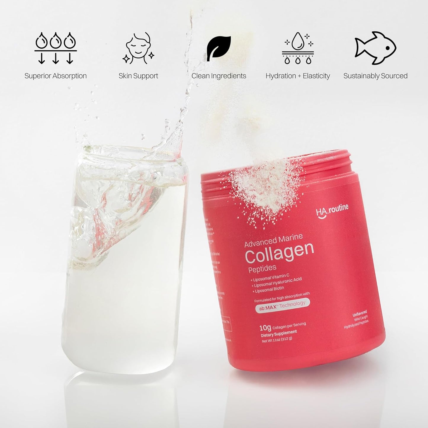 Colágeno con ácido hialurónico y vitamina C
